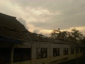 Rumah korban debu vulkanis letusan gunung Kelud