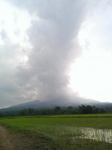 Kepulan debu vulkanis letusan gunung Kelud