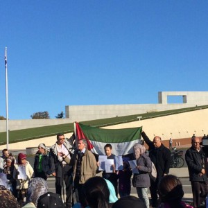 Aksi Demo Bela Palestina di Canberra Australia