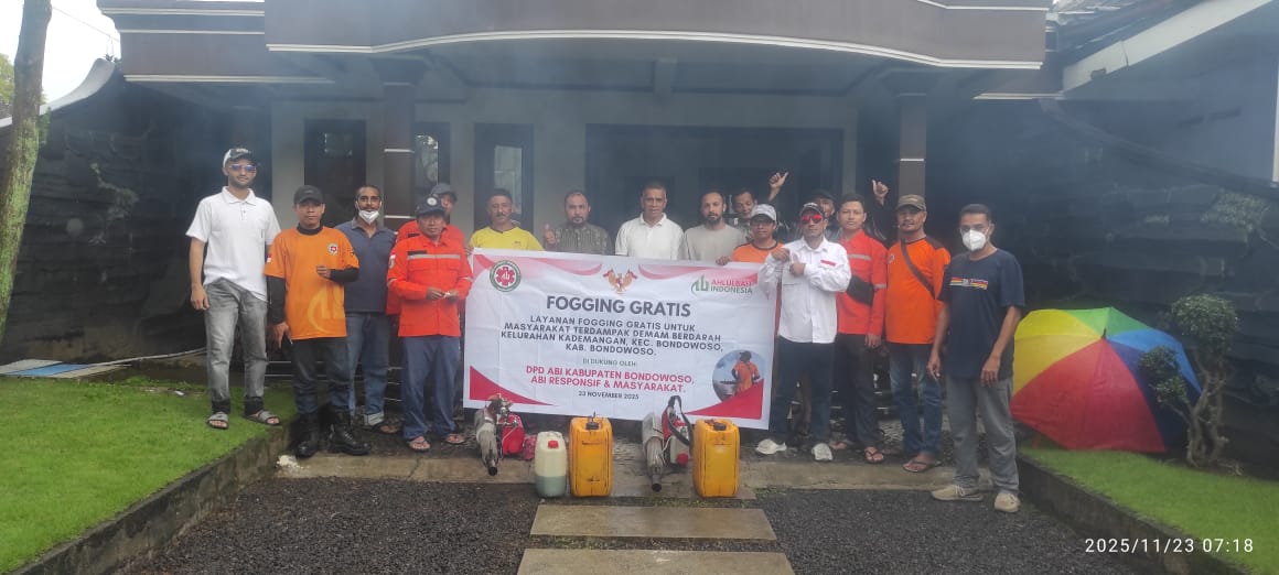 DPD ABI Bondowoso Gelar Fogging Gratis Cegah DBD di Kelurahan Kademangan